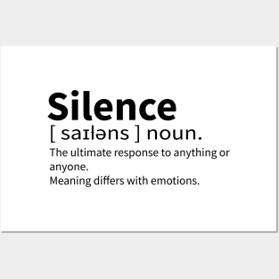 Silence Meaningful Definition Posters and Art